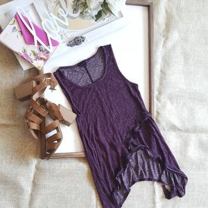 True purple fringe top